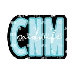 CNM Script Midwife – Acrylic Badge Reel Blank (2") No Hole | Optional Sticker or UV DTF