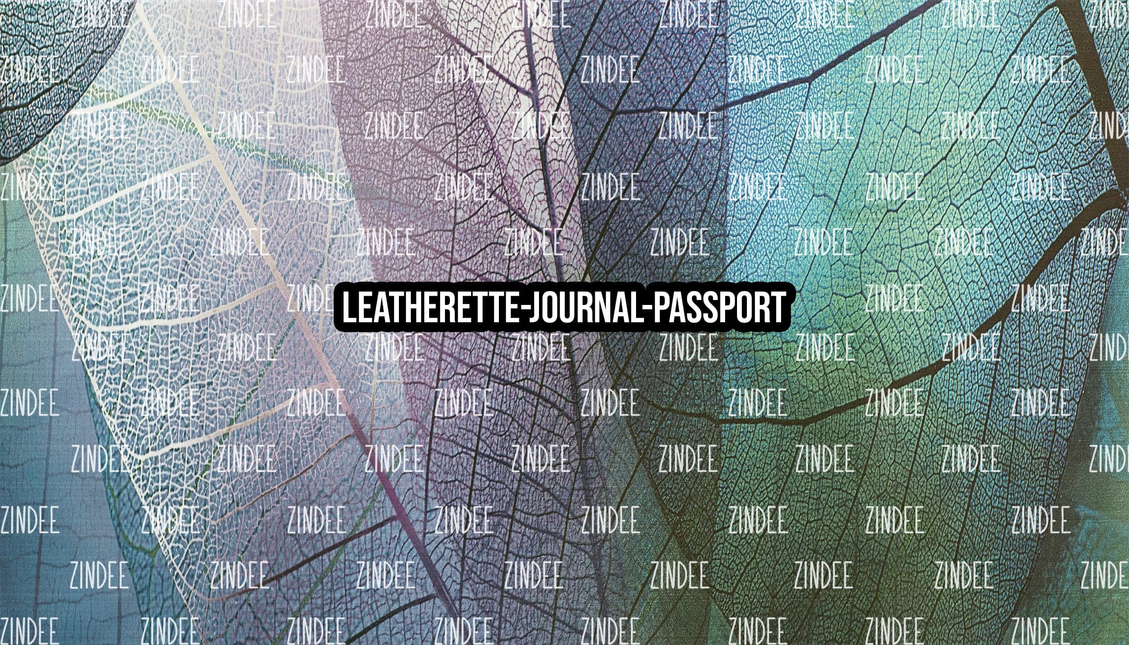 Colored Leaf - Journal- PASSPORT Size (Faux Leather)