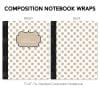 Polka Dots Tan and White – Composition Notebook Wrap (Classic) | Vinyl Notebook Cover