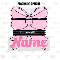 Soccer Bow Hair Tie Holder- Pony Tail | Also Available as Sticker or UV DTF - Image 2