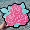 Rose Bouquet- Glass Rhinestone Art Box