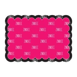 Scallop Rectangle – Acrylic Badge Reel Blank (2") No Hole | Optional Sticker or UV DTF