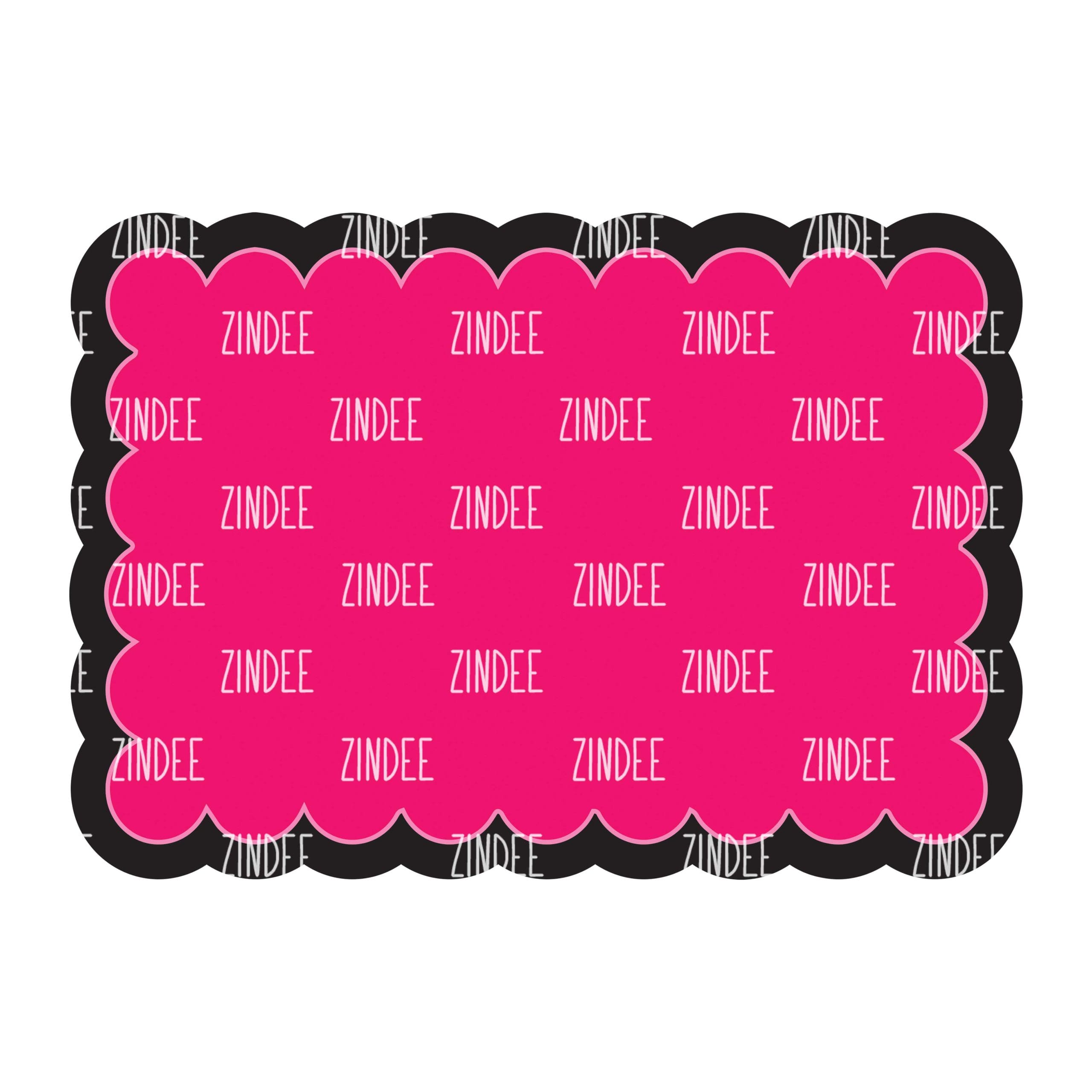 Scallop Rectangle – Acrylic Badge Reel Blank (2") No Hole | Optional Sticker or UV DTF