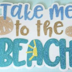 Take Me To The Beach- Glass Rhinestone Art Box