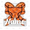 Basketball Bow Hair Tie Holder- Pony Tail | Also Available as Sticker or UV DTF
