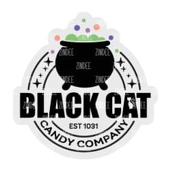 Black Cat Candy Co- Badge Reel Blank (2") NO HOLE | Also Available as Sticker or UV DTF