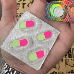 Alternative view of Pill Blister Pack Shaker- 4 Pills (full shaker set) NO HOLE