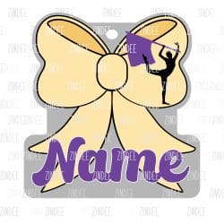 Color Guard Bow Hair Tie Holder- Pony Tail | Also Available as Sticker or UV DTF