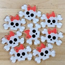 Cute Skull Crossbones Charms - 1.5 inch (10 pack)