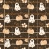 Floral Pumpkin Ghosts seamless (vinyl)