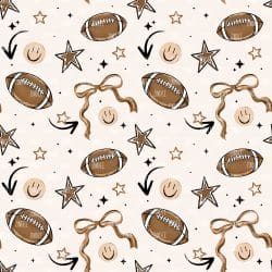 Football Bow seamless (vinyl)