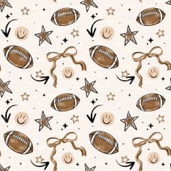 Football Bow seamless (vinyl)