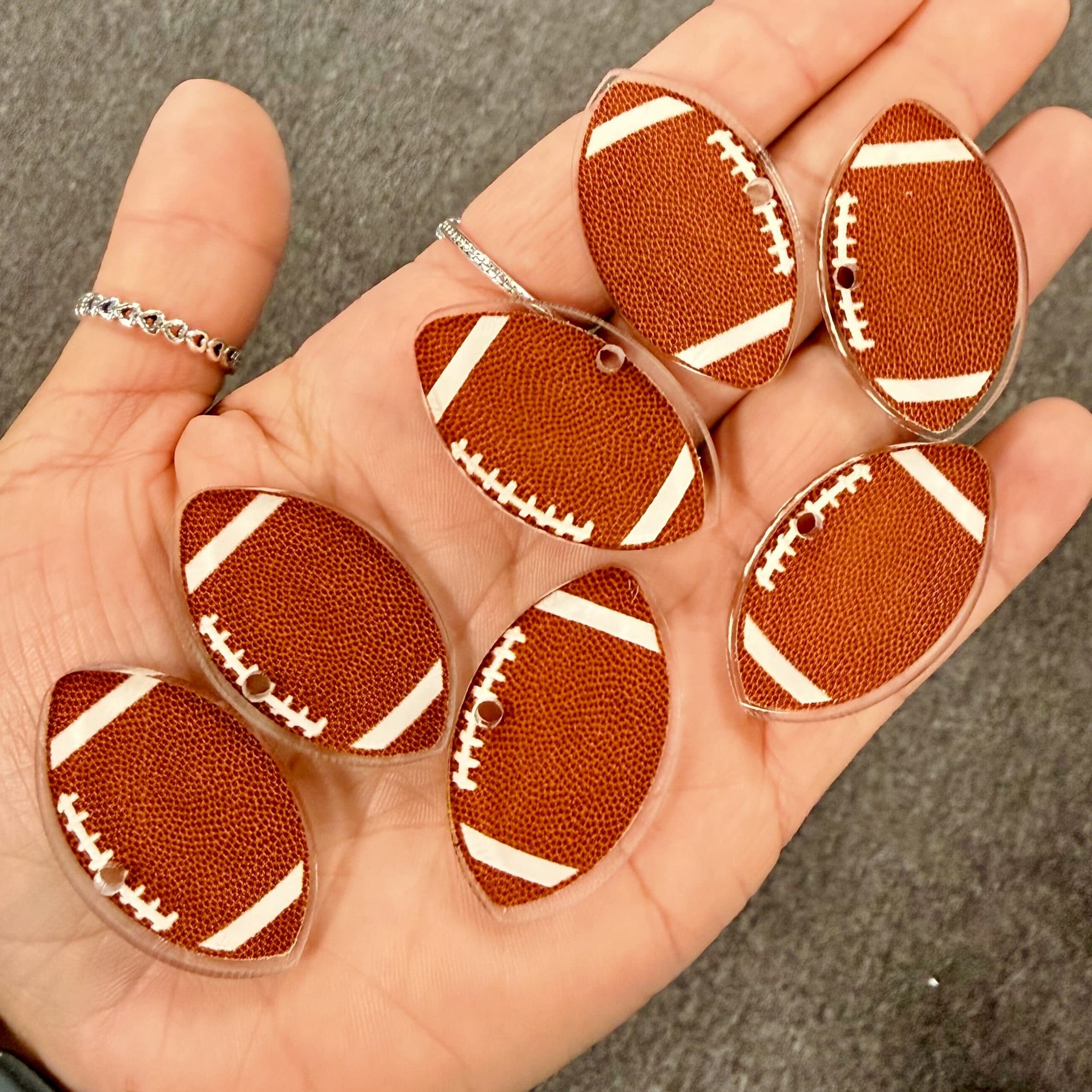 Football Charms - 1.5 inch (10 pack)