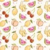 Gold Fruits seamless (vinyl)