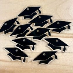 Graduation Caps Charms - 1.5 inch (10 pack)
