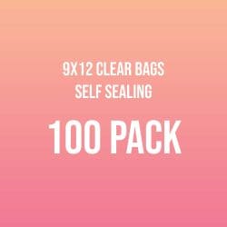 Crystal Clear Bags 9x11.5 (self sealing & suffocation warning) 100 Pack