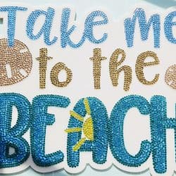 Alternative view of Take Me To The Beach- Glass Rhinestone Art Box