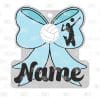 Volleyball Bow Hair Tie Holder- Pony Tail | Also Available as Sticker or UV DTF