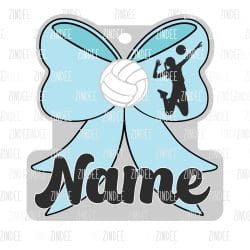 Volleyball Bow Hair Tie Holder- Pony Tail | Also Available as Sticker or UV DTF