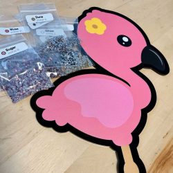 Baby Flamingo- Glass Rhinestone Art Box