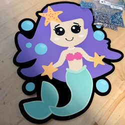 Cute Mermaid- Glass Rhinestone Art Box - Image 3