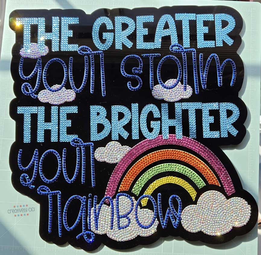 The Greater Your Storm- Glass Rhinestone Art Box
