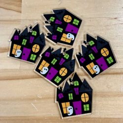 Haunted House Charms - 1.5 inch (10 pack)