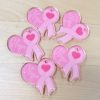 Hope Heart Breast Cancer Charms - 1.5 inch (10 pack)