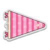 Pennant Flag – Mini Acrylic Charm Blank (1.5") | Optional Sticker or UV DTF
