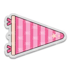 Pennant Flag – Mini Acrylic Charm Blank (1.5") | Optional Sticker or UV DTF