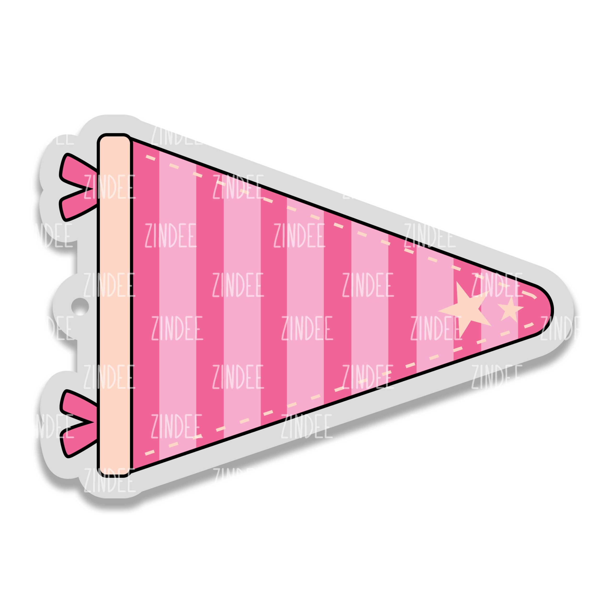 Pennant Flag – Acrylic Keychain Blank (3") | Optional Sticker or UV DTF