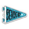 Pennant Flag Senior – Mini Acrylic Charm Blank (1.5") | Optional Sticker or UV DTF