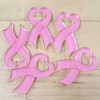 Heart Awareness Ribbon Breast Cancer Charms - 1.5 inch (10 pack)