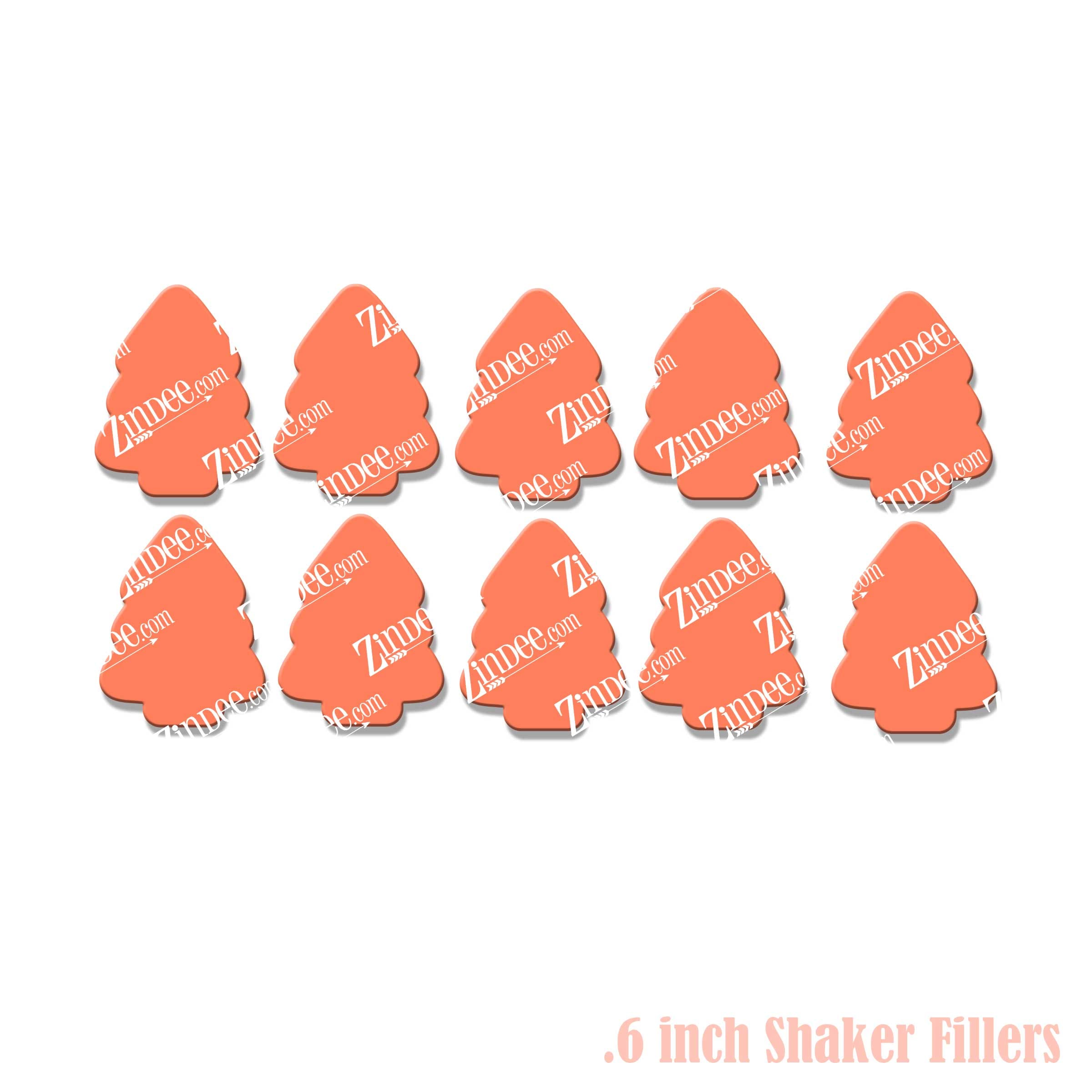 Christmas Tree Cake .6 inch (shaker filler) NO HOLE (10 pack)