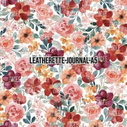 Red Watercolor Floral- Journal Size- A5 (Faux Leather)