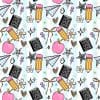 School Things Collage seamless (vinyl)