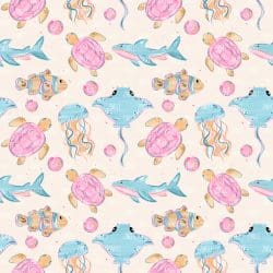 Sea Animals seamless (vinyl)