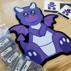 Sitting Dragon- Glass Rhinestone Art Box