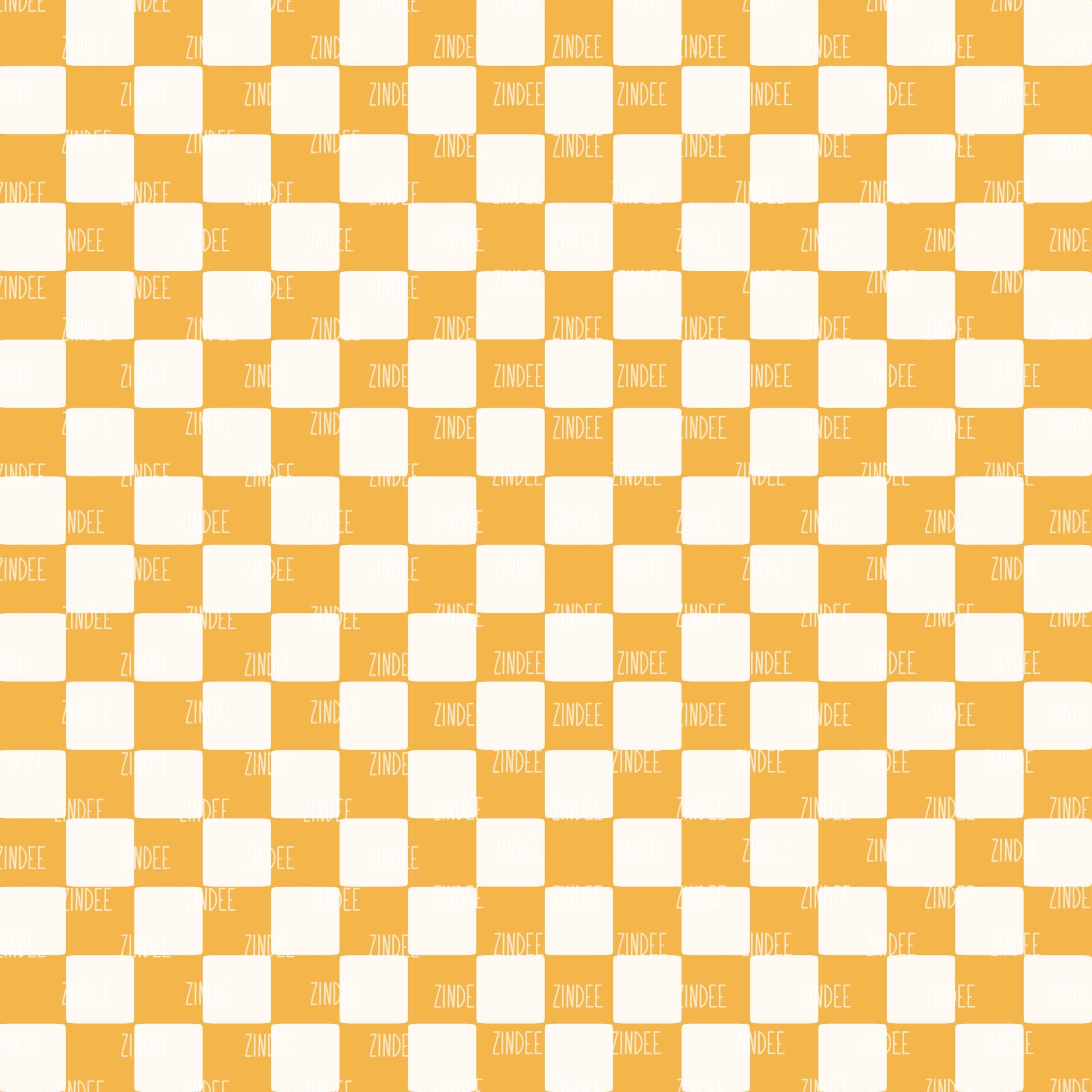 Yellow Checker seamless (vinyl)