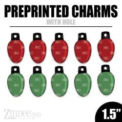 Christmas Light Charms - 1.5 inch (10 pack)