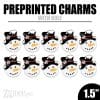Snowman Head Charms - 1.5 inch (10 pack)