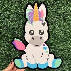 Alternative view of Sitting Unicorn- Glass Rhinestone Art Box