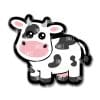 Standing Cow – Acrylic Badge Reel Blank (2") No Hole | Optional Sticker or UV DTF
