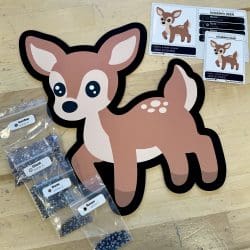 Standing Deer- Glass Rhinestone Art Box