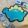 Stegosaurus Dinosaur- Glass Rhinestone Art Box