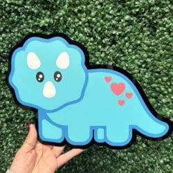 Triceratops- Glass Rhinestone Art Box - Image 2
